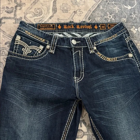 Men’s rock revival Pablo 36 x 30 jeans - Picture 7 of 10